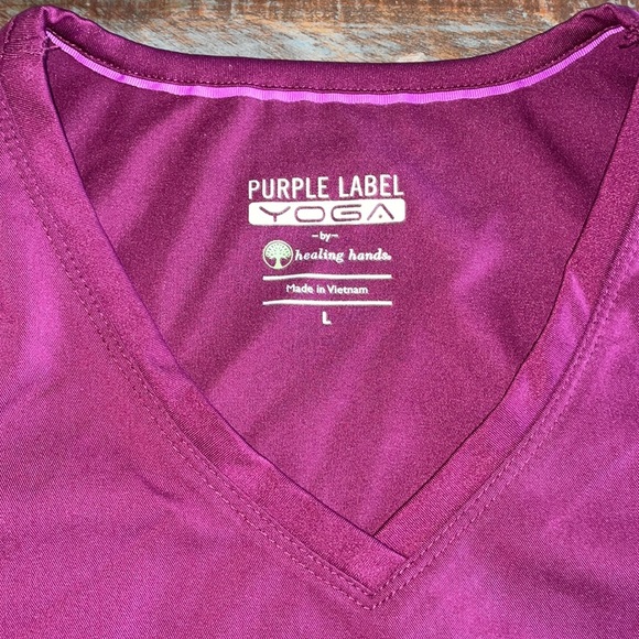 Women’s Burgundy Purple Label Scrub Set Size Large - Picture 3 of 7